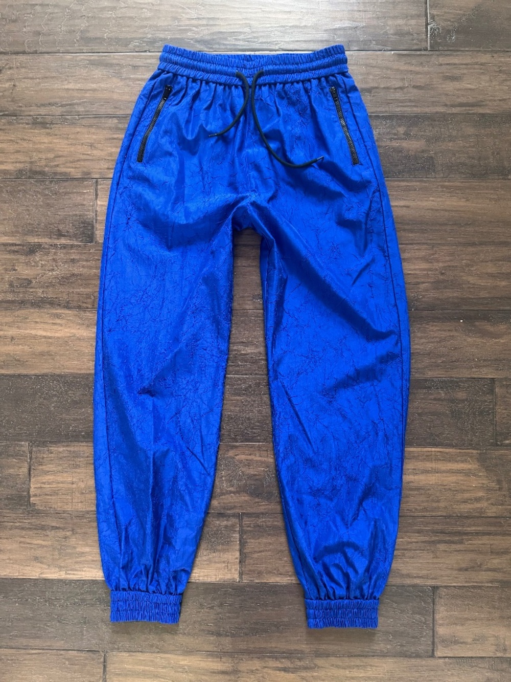 MSGM Milano Chic Electric Blue Silk Blend Jogger Pants Sz 40/S NWT $700!!